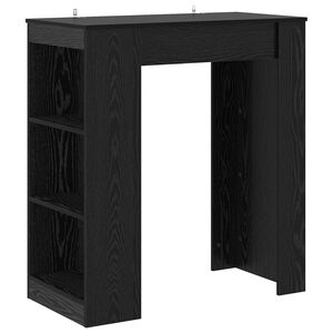 vidaXL Barbord 95 x 47 x 103,5 cm Konstrueret tr&aelig; Sort eg