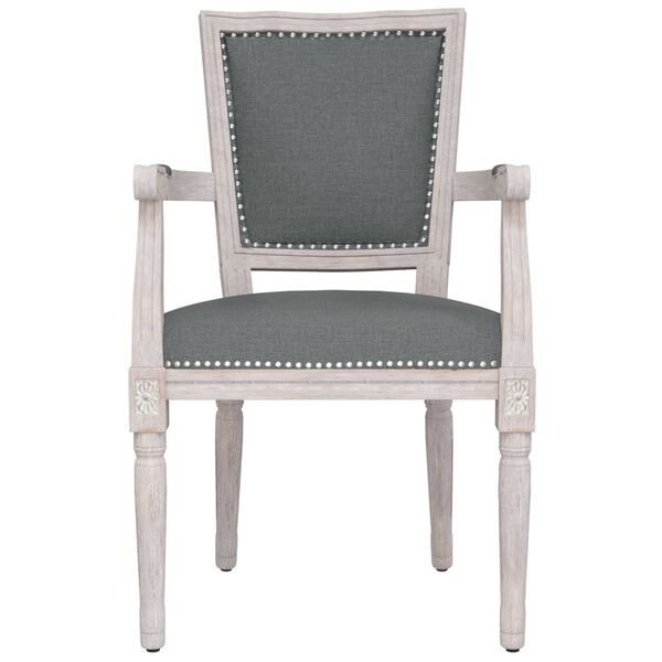 vidaXL spisebordsstol stof m&oslash;rkegr&aring;