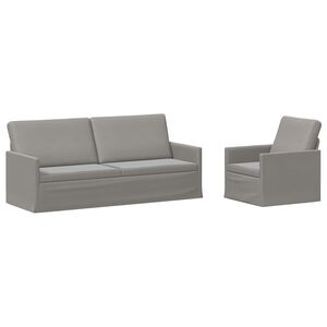vidaXL Sofa S&aelig;t 2 pcs Lysegr&aring; Velour (V)