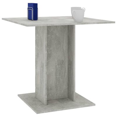 vidaXL spisebord 80 x 80 x 75 cm spånplade betongrå