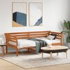 vidaXL daybed uden madras 90x190 cm massivt fyrretr&aelig; gyldenbrun