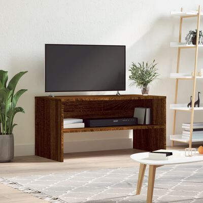 vidaXL tv-bord 80x40x40 cm konstrueret træ brun egetræsfarve