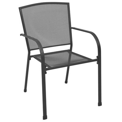 vidaXL udendørsstole 4 stk. trådnet stål antracitgrå