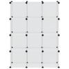 vidaXL kubeformede opbevaringskasser 12 stk. PP transparent