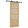 vidaXL Skyded&oslash;r ORKDAL Naturfarvet 83 x 202 cm Massivt fyrretr&aelig;