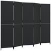 vidaXL rumdeler 5 paneler polyrattan sort