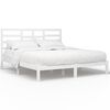 vidaXL sengestel 180x200 cm Super King massivt fyrretr&aelig; hvid