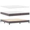 vidaXL Box spring seng med madras Gr&aring; 200 x 200 cm Kunstl&aelig;der