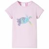 vidaXL T-shirt til b&oslash;rn str. 116 lilla