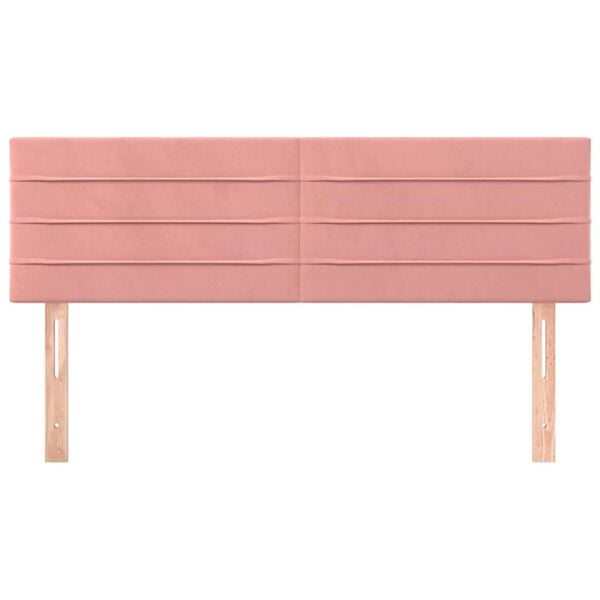 vidaXL sengegavle 2 stk. 72x5x78/88 cm fl&oslash;jl lyser&oslash;d