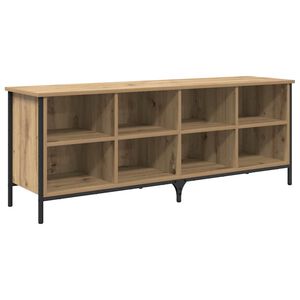 vidaXL Sko skab 131 x 35 x 50 cm Ingeni&oslash;rt tr&aelig; og jern Artisan-eg