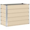 vidaXL Plantekasse Elfenben 100 x 50 x 75 cm Galvaniseret st&aring;l