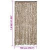 vidaXL flueforh&aelig;ng 100x230 cm chenille beige og brun