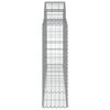 vidaXL buede gabionkurve 15 stk. 200x30x100/120 cm galvaniseret jern