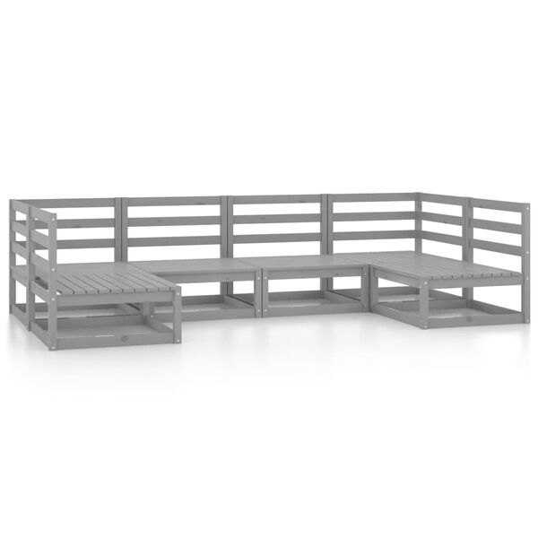 vidaXL lounges&aelig;t til haven 6 dele massivt fyrretr&aelig;