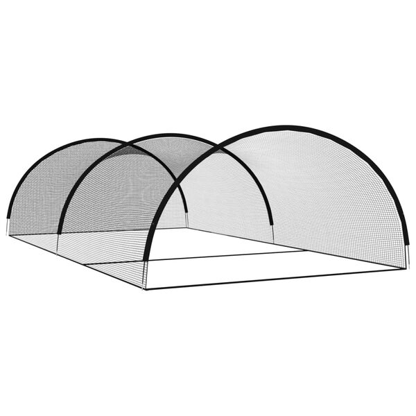 vidaXL batting cage net til baseball 900x400x250 cm polyester sort