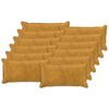 vidaXL Pudebetr&aelig;k 12 stk. HOUTEN Gul 40 x 80 cm Mikrofiber Fleece