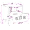 vidaXL Natskab med skuffe 2 pcs Brun 40 x 33 x 46 cm Massivt mangotr&aelig;
