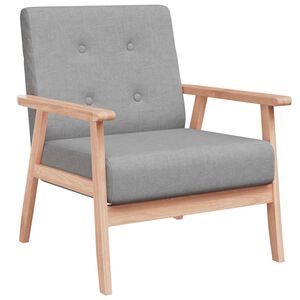 vidaXL lænestol stof lysegrå