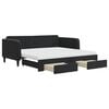 vidaXL daybed med udtr&aelig;k og skuffer 90x190 cm velour sort