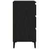 vidaXL Sideboard med skuffe Sort eg 60 x 35 x 70 cm Konstrueret tr&aelig;