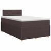 vidaXL Boxmadras med topmadras M&oslash;rk Brun 120 x 200 cm Stof