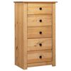 vidaXL sk&aelig;nk Panama-serien 46x40x89 cm massivt fyrretr&aelig;