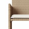 vidaXL 2-personers havesofa med bord og skamler polyrattan beige