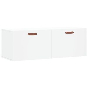 vidaXL v&aelig;gskab 100x36,5x35 cm konstrueret tr&aelig; hvid