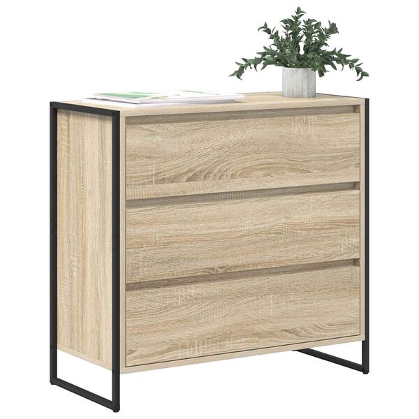 vidaXL Sideboard med skuffe Sonoma 79 x 36 x 75.5 cm Konstrueret tr&aelig;