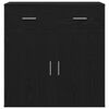 vidaXL Sideboard med skuffe Sort eg 78 x 38 x 80 cm Konstrueret tr&aelig;