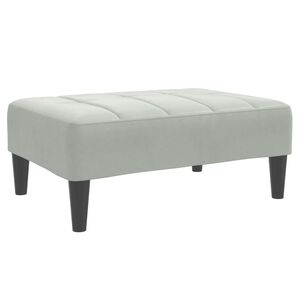 vidaXL fodskammel 77x55x31 cm velour lysegr&aring;