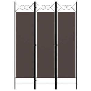 vidaXL 3-panels rumdeler 120x180 cm brun