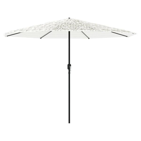 vidaXL parasol med stålstang 324x324x247 cm hvid