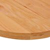 vidaXL bordplade 100x50x4 cm massivt egetr&aelig; oval lysebrun