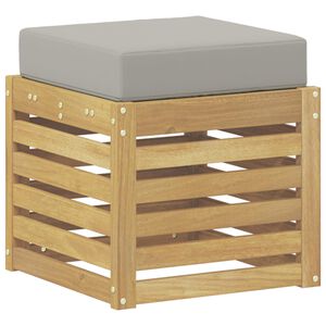 vidaXL Udend&oslash;rs Skammel B&aelig;nk Hvid 43 x 43 x 45 cm Massivt Akacietr&aelig;