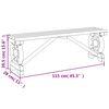 vidaXL havebænk 115 cm massivt fyrretræ