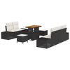 vidaXL Havesofa S&aelig;t 8 stk. 7-Antal s&aelig;der Sort Poly rattan