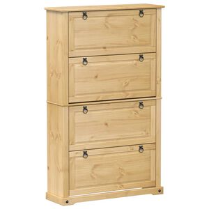 vidaXL skoskab Corona 99x32x163,5 cm massivt fyrretr&aelig;