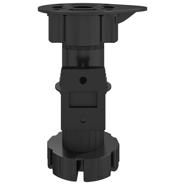 vidaXL M&oslash;belben Indstillelig 12 pcs Sort 46 x 46 x 128 mm PP