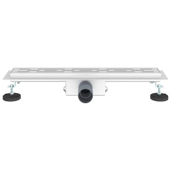 vidaXL Bruserafl&oslash;b med linje design S&oslash;lv 60 cm Rustfrit St&aring;l 304