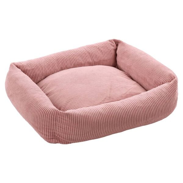 FLAMINGO hundeseng med lynl&aring;s Colette 50 cm rektangul&aelig;r pink