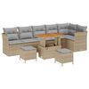 vidaXL Havesofa S&aelig;t 8 pcs Beige polyrattan