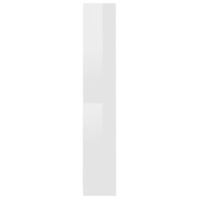 vidaXL bogreol med 4 hylder 40 x 24 x 142 cm spånplade hvid højglans