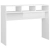 vidaXL konsolbord 105x30x80 cm konstrueret tr&aelig; hvid h&oslash;jglans