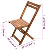 vidaXL foldbart bistrosæt 3 dele massivt akacietræ