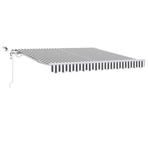 vidaXL markise m. LED 300x250 cm automatisk betjening antracitgr&aring; hvid