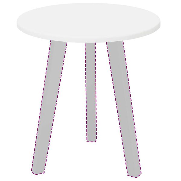 vidaXL Bordplade Hvid 40 x 40 x 1,5 cm Konstrueret tr&aelig;