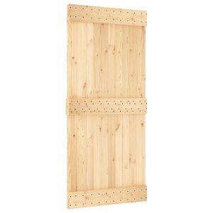 vidaXL Skyded&oslash;r NARVIK Naturfarvet og sort 95 x 210 cm (213,5 cm)