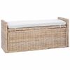 vidaXL Opbevaringsb&aelig;nk GENDT Naturfarvet 110 x 40 x 50 cm Rattan